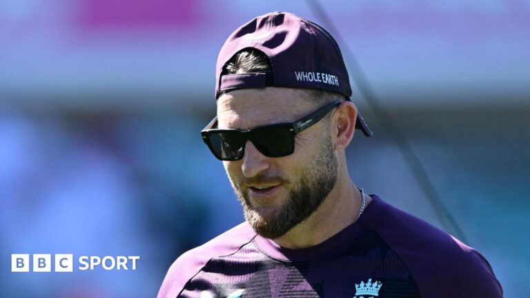Brendon McCullum looks on