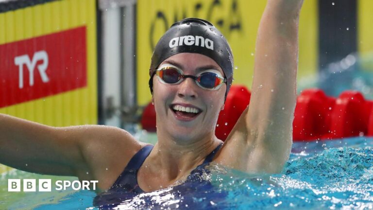 Enhanced Games: Swimmer Emily Barclay becomes latest British athlete to join competition Swimmer Emily Barclay smiles and waves after a race