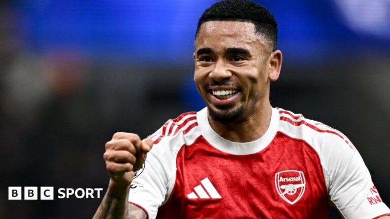 Gabriel Jesus celebrates