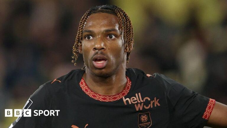 Jeremy Jacquet: Liverpool agree £60m deal for Rennes defender Jeremy Jacquet in action for Rennes
