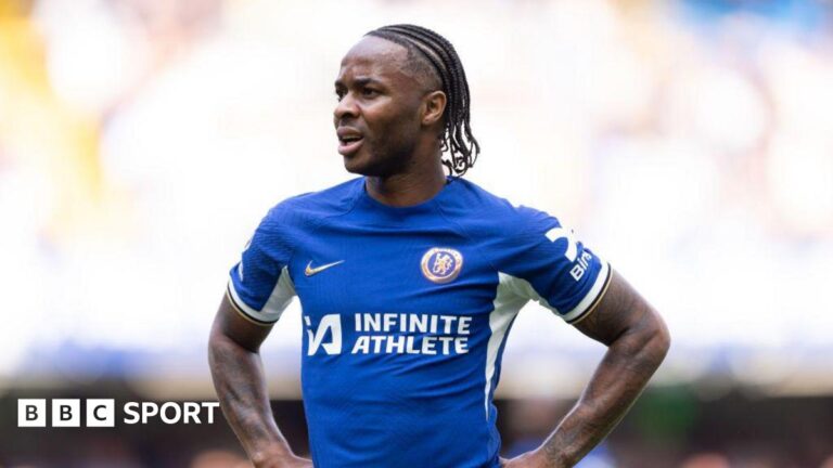 Raheem Sterling: Feyenoord move training to Belgium to accommodate England forward Raheem Sterling in action for Chelsea in 2024