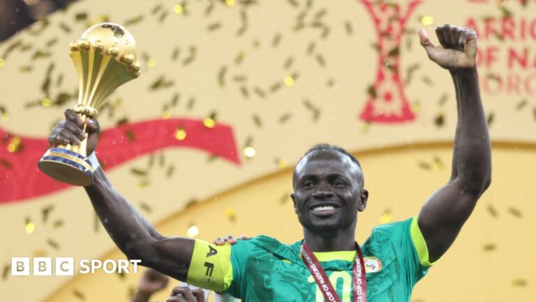 Senegal FA president Abdoulaye Fall at a media conference