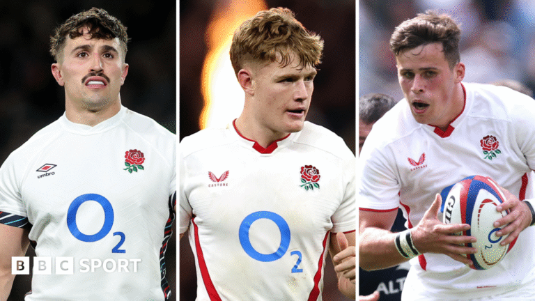 Six Nations: Fin Smith comes into revamped England team to face Italy Cadan Murley, Fin Smith and Seb Atkinson