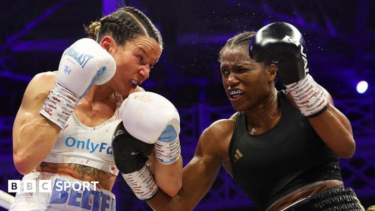 Dubois vs Harper: Caroline Dubois drops and stops Terri Harper to become unified lightweight champion Caroline Dubois lands a punch on Terri Harper