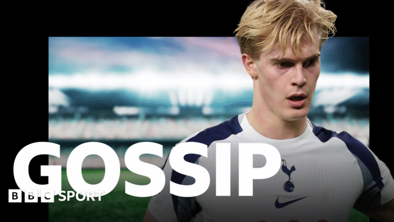Football gossip: Bergvall, Martinelli, Diomande, Kroupi, Emery, Krejci, Lewandowski A graphic of Premier League players from every team in the division in 2025-26 season, with the Premier League trophy in front of them.