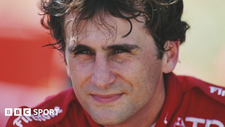 Alex Zanardi pictured in a driver's racing suit