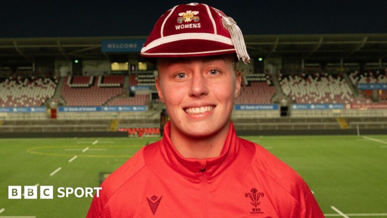 Nikita Prothero with her Wales cap on