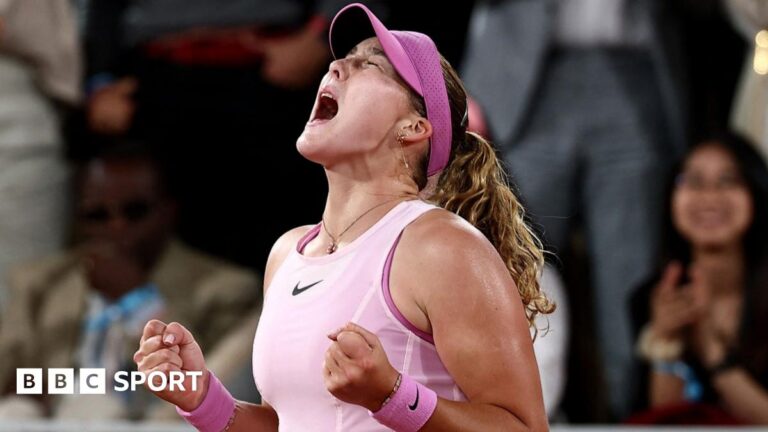 French Open 2026 results: Mirra Andreeva beats Marta Kostyuk to reach first major final Mirra Andreeva celebrates reaching the French Open final