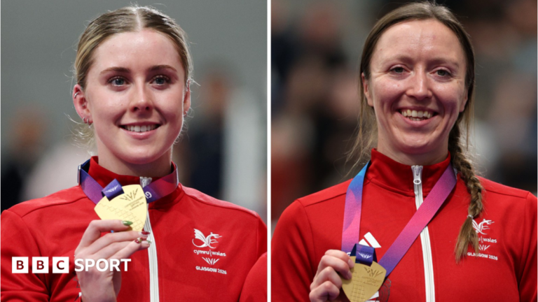 Commonwealth Games 2026: Wales golden girls beat England in cycling duel Emma Finucane and Anna Morris with Commonwealth Games gold medals