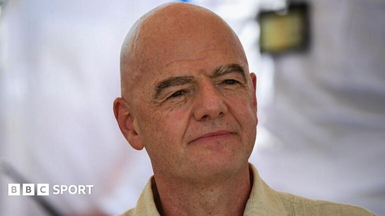 Gianni Infantino pictured earlier this month in Colombia