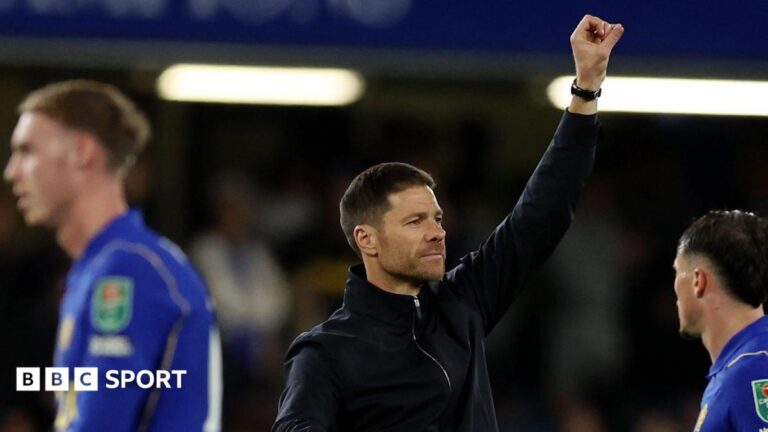 Chelsea 6-3 Leeds: Xabi Alonso ‘takes responsibility’ as Palmer, Rogers and Welbeck rescue Blues in cup Xabi Alonso celebrates after Chelsea's win over Leeds United, raising his left arm in a satisfied salute